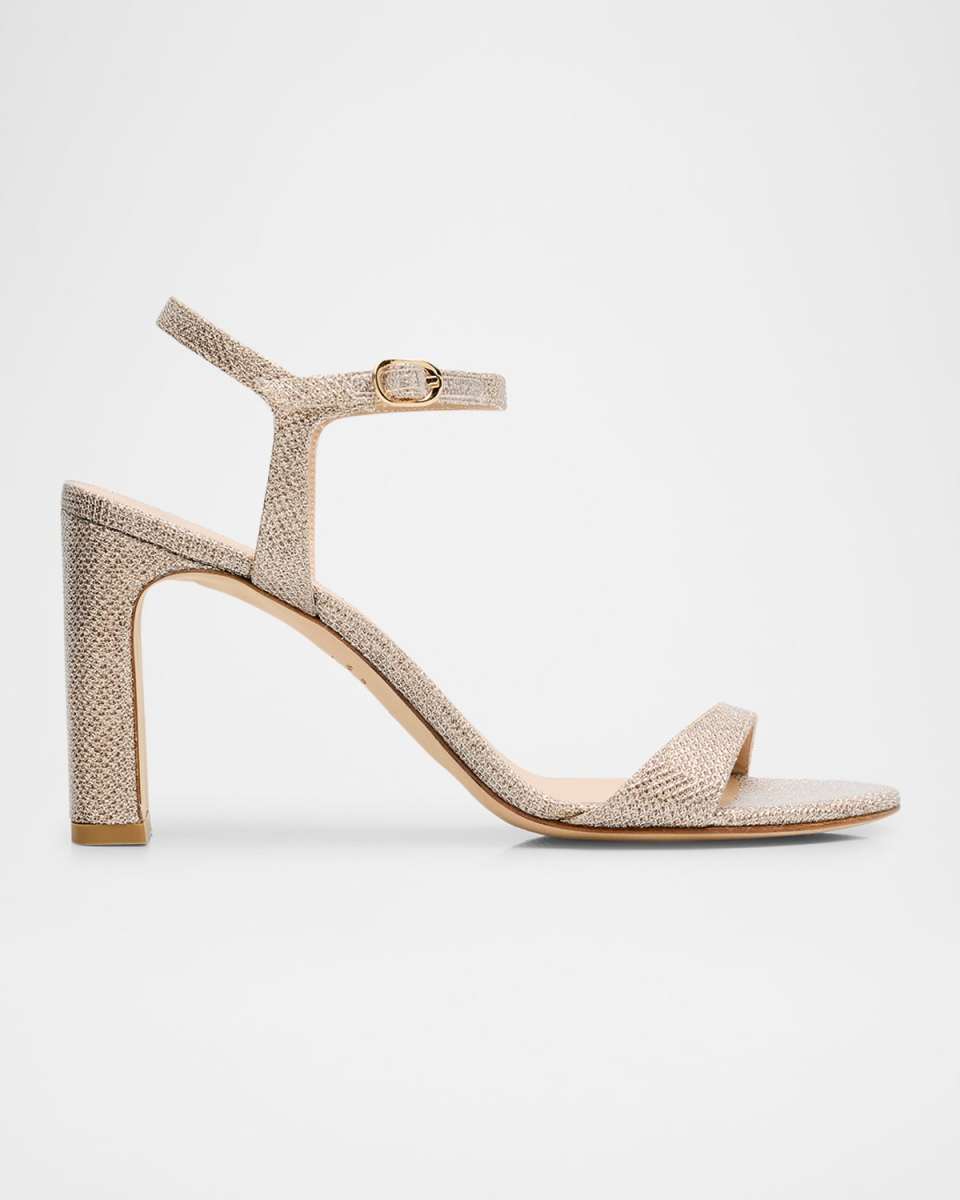 Babette Metallic Ankle-Strap Sandals